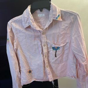 Mother Super Lover Cropped Button-Down